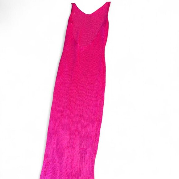 no brand pink beach cover up with double splits - Picture 3 of 3